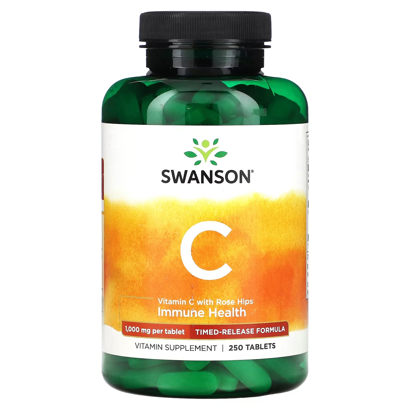 Витамин С с шиповником Swanson 1000 мг, 250 таблеток swanson витамин c с шиповником 500 мг 250 капсул