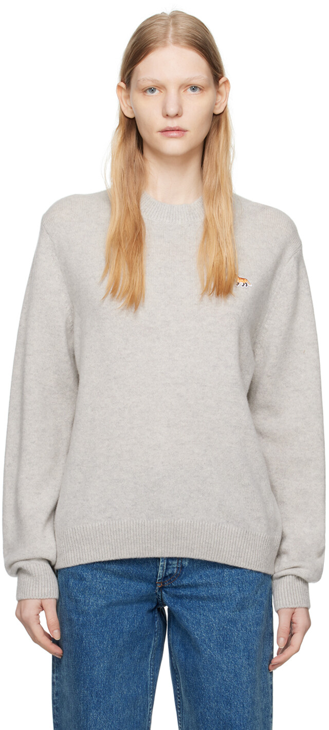 

Серый свитер с лисицей Maison Kitsune
