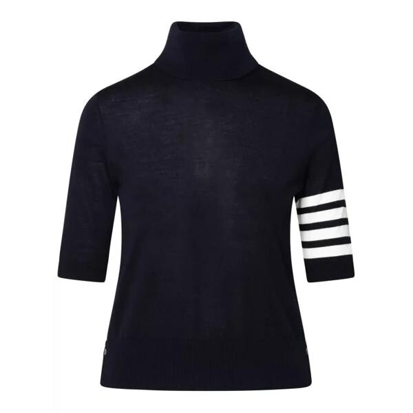 

Свитер navy virgin wool sweater Thom Browne, синий