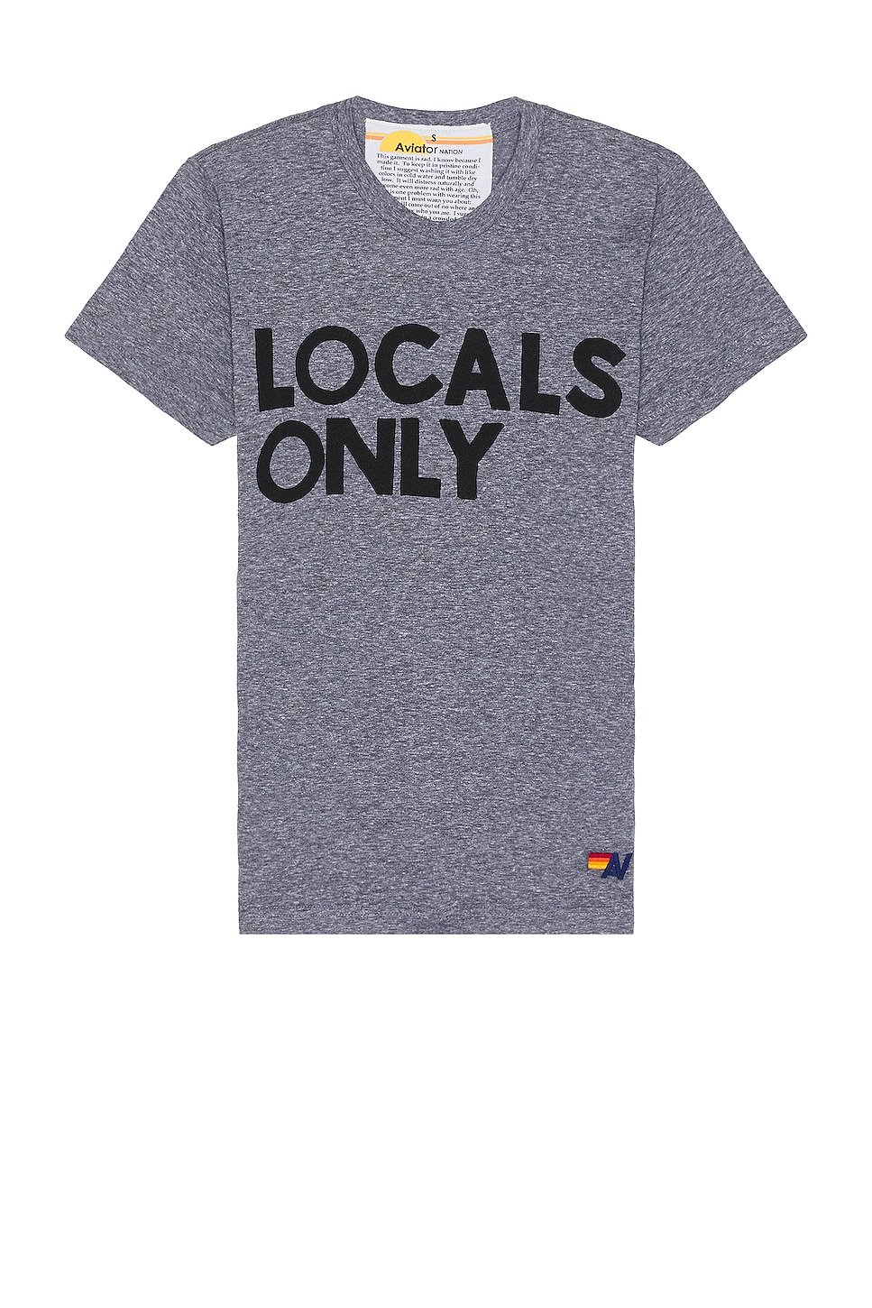 

Футболка Aviator Nation Locals Only Crew, цвет Heather Grey