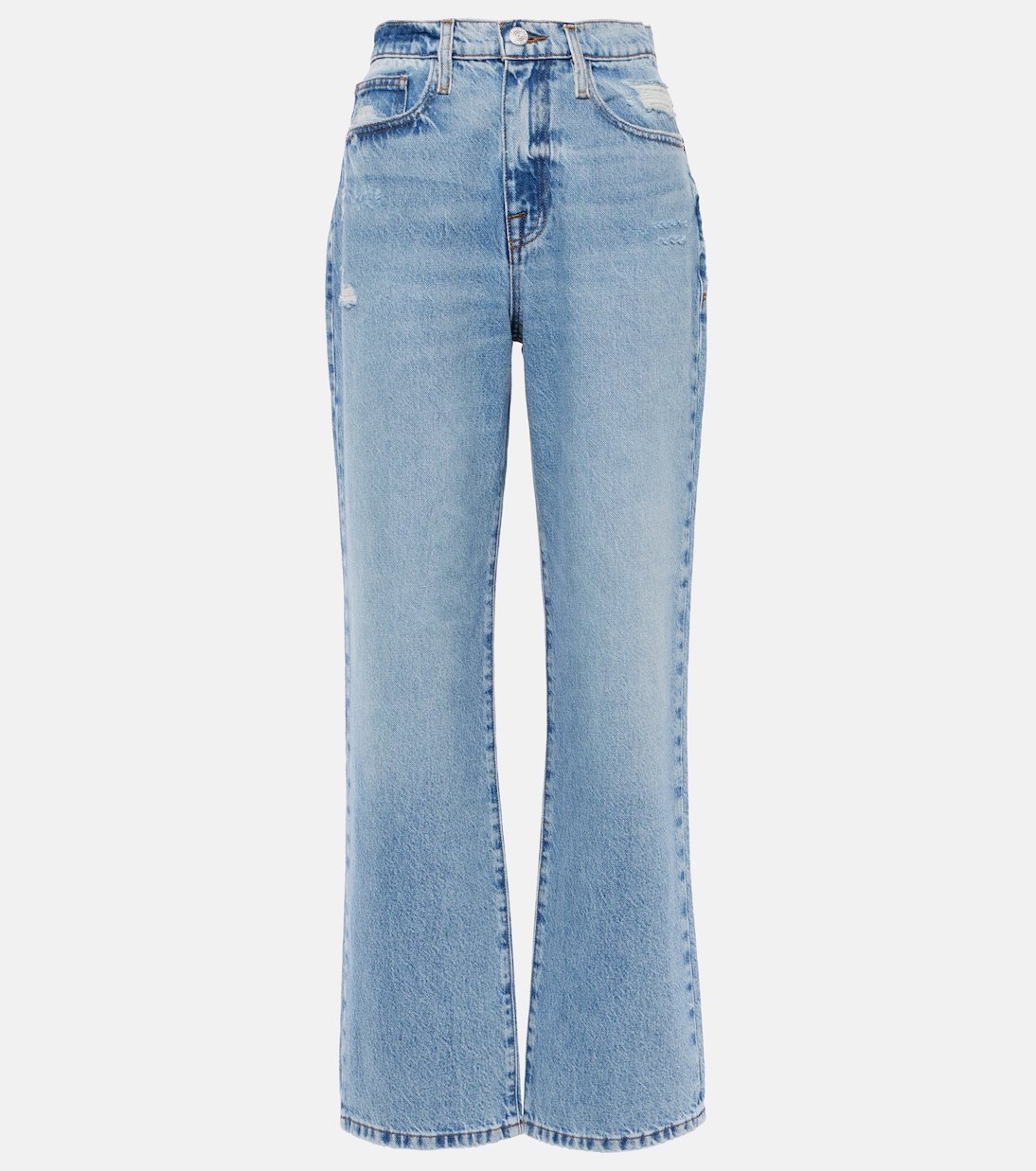 Прямые джинсы le jane с высокой посадкой Frame, синий