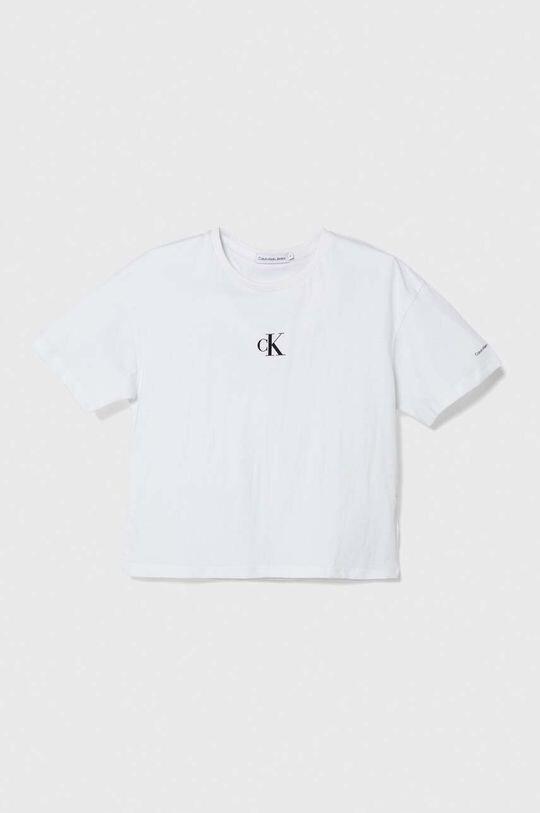 

Хлопковая футболка Calvin Klein Jeans, белый