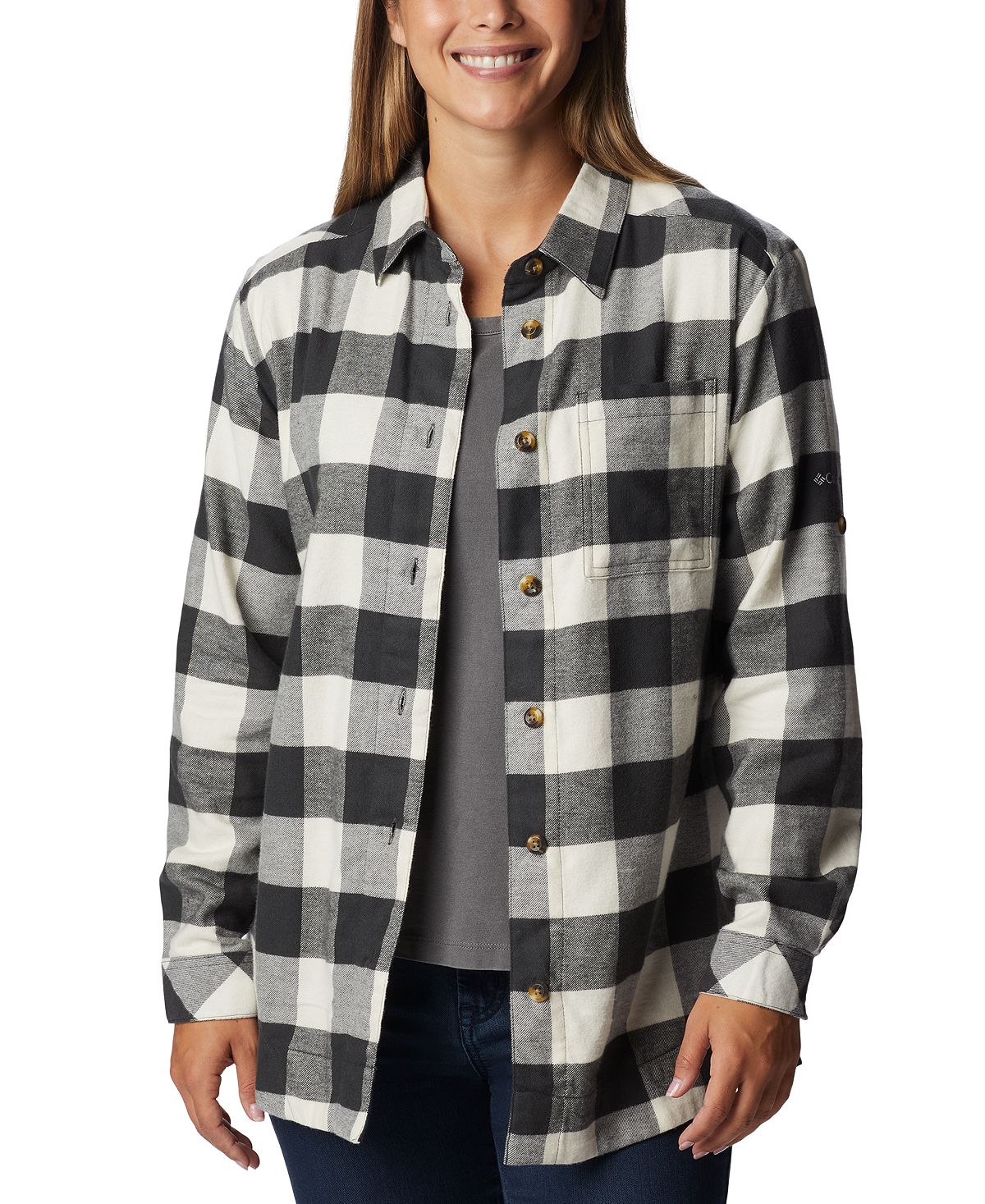 Женская хлопковая фланелевая рубашка Holly Hideaway Columbia рубашка simms coldweather hoody 2xl slate buffalo plaid