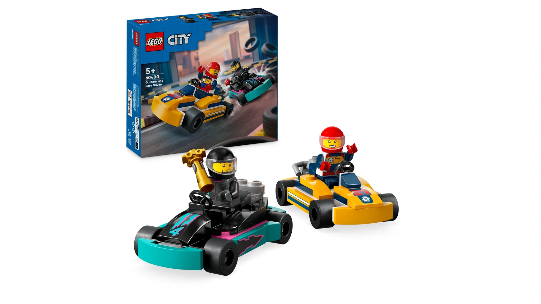 Lego City Картинг с гонщиками, набор игрушечных машинок lego city космический мех набор с игрушками роботами для детей от 6 лет и старше