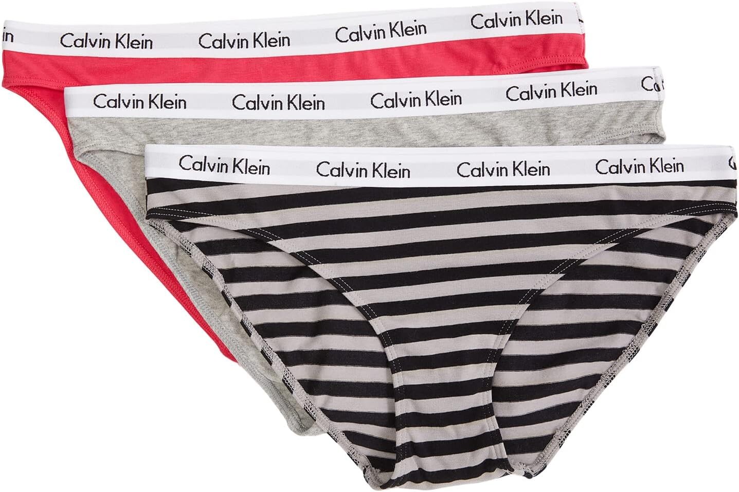 

Карусель из трех комплектов бикини Calvin Klein Underwear, цвет Pink Splendor/Grey Heather/Rainer Stripe/Silver Zeppelin