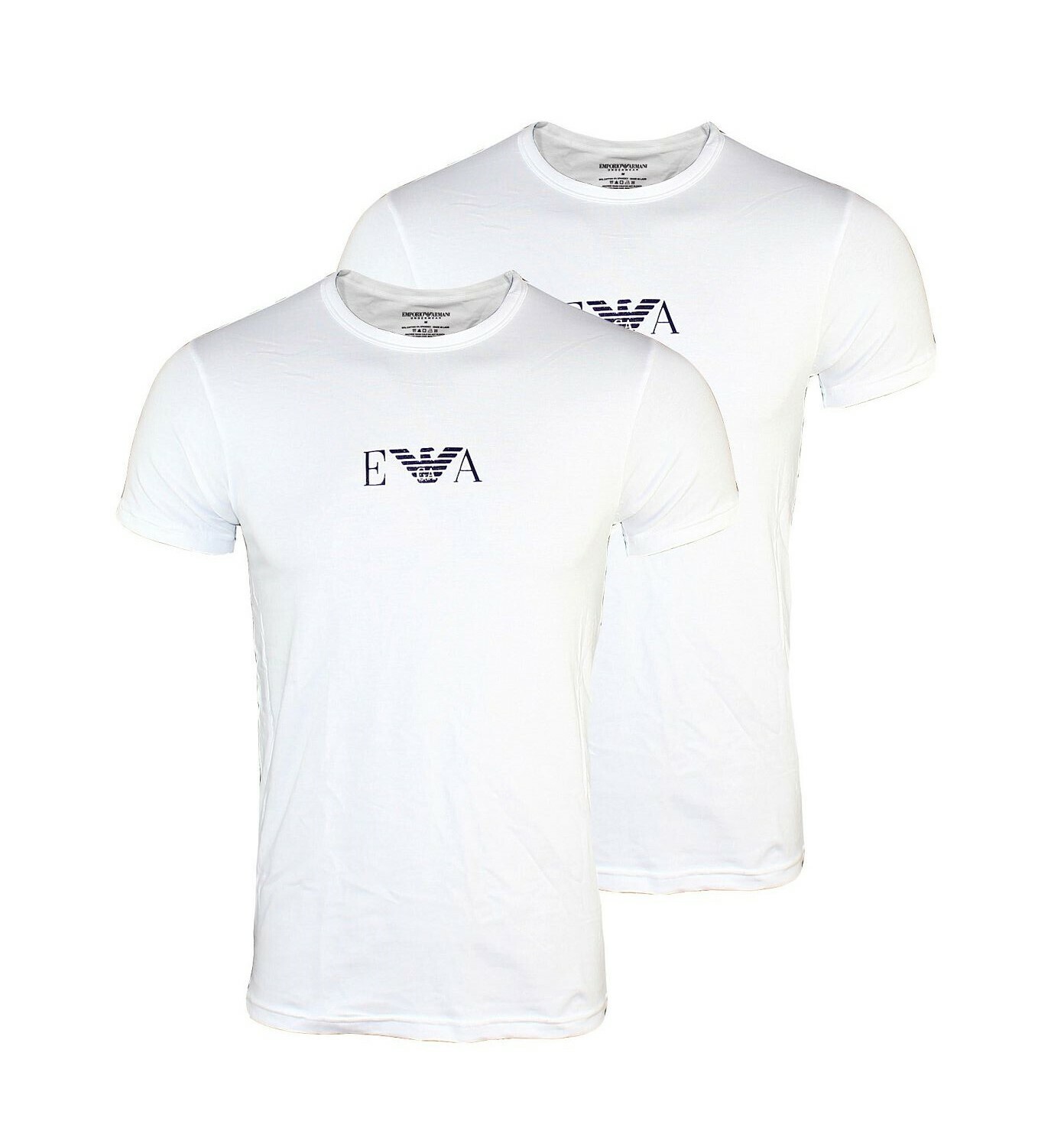 

Футболка Emporio Armani 'Doppelpack Logoprint', белый