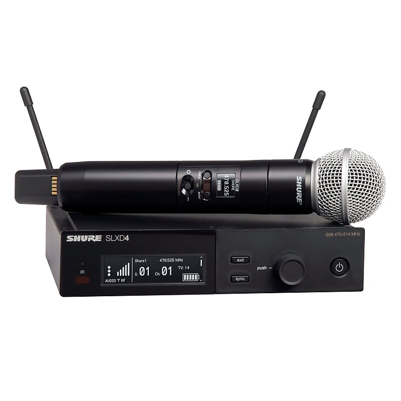 Беспроводная система Shure Shure SLXD24/SM58 Handheld Wireless System with SM58 (J52 Band / 558-616 MHz) беспроводная система shure slxd24 sm58 h55 wireless system sm58 handheld transmitter h55 514 558mhz