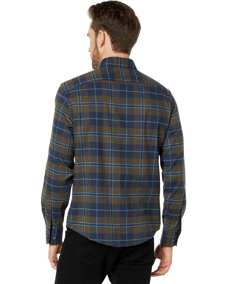

Рубашка UNTUCKit Wrinkle-Free Performance Flannel Woods Shirt, зеленый