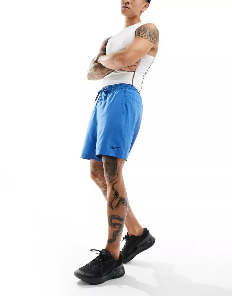 

Синие шорты без подкладки Nike Dri-FIT Form, внутренний шов 7 дюймов