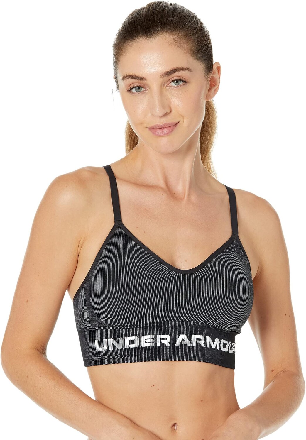 

Бесшовное низкое длинное ребро Under Armour, цвет Black/White/White
