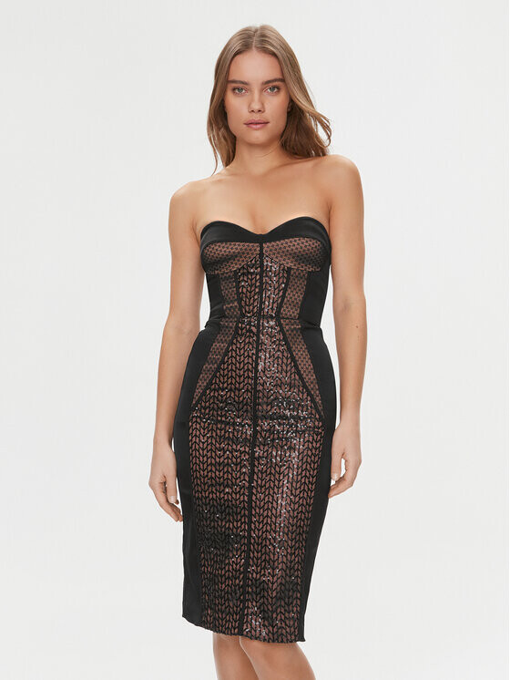 

Коктейльное платье узкого кроя Elisabetta Franchi, черный