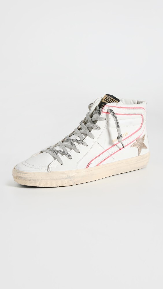 

Кроссовки Golden Goose Slide Classic Leather Upper Laminated, белый
