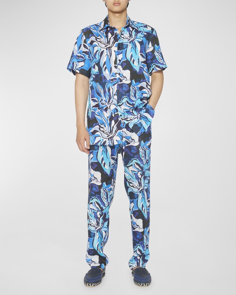 

Мужская льняная спортивная рубашка Palms Etro