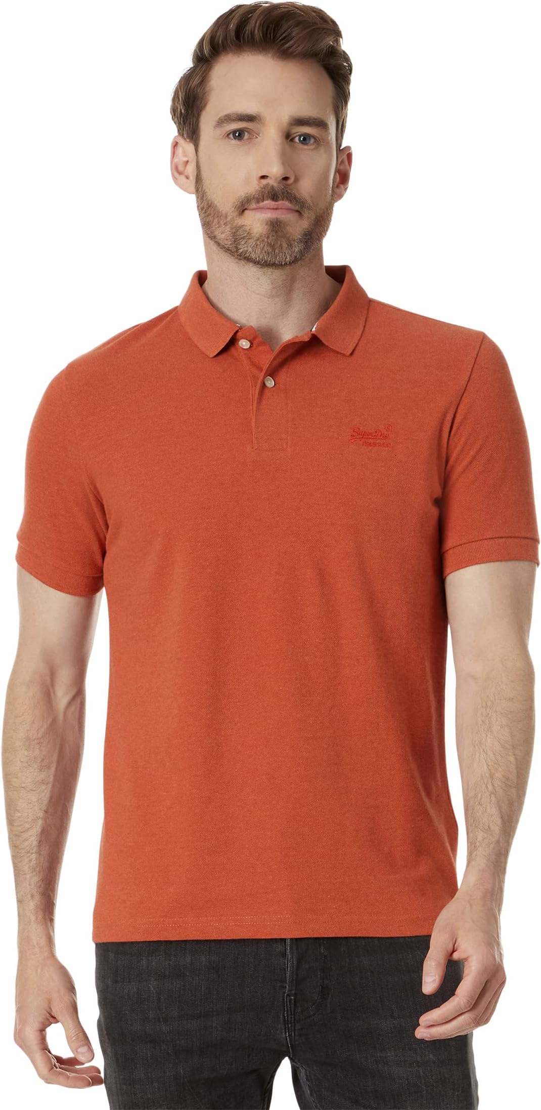 

Рубашка-поло Classic Pique Polo Superdry, цвет Rust Orange Marl