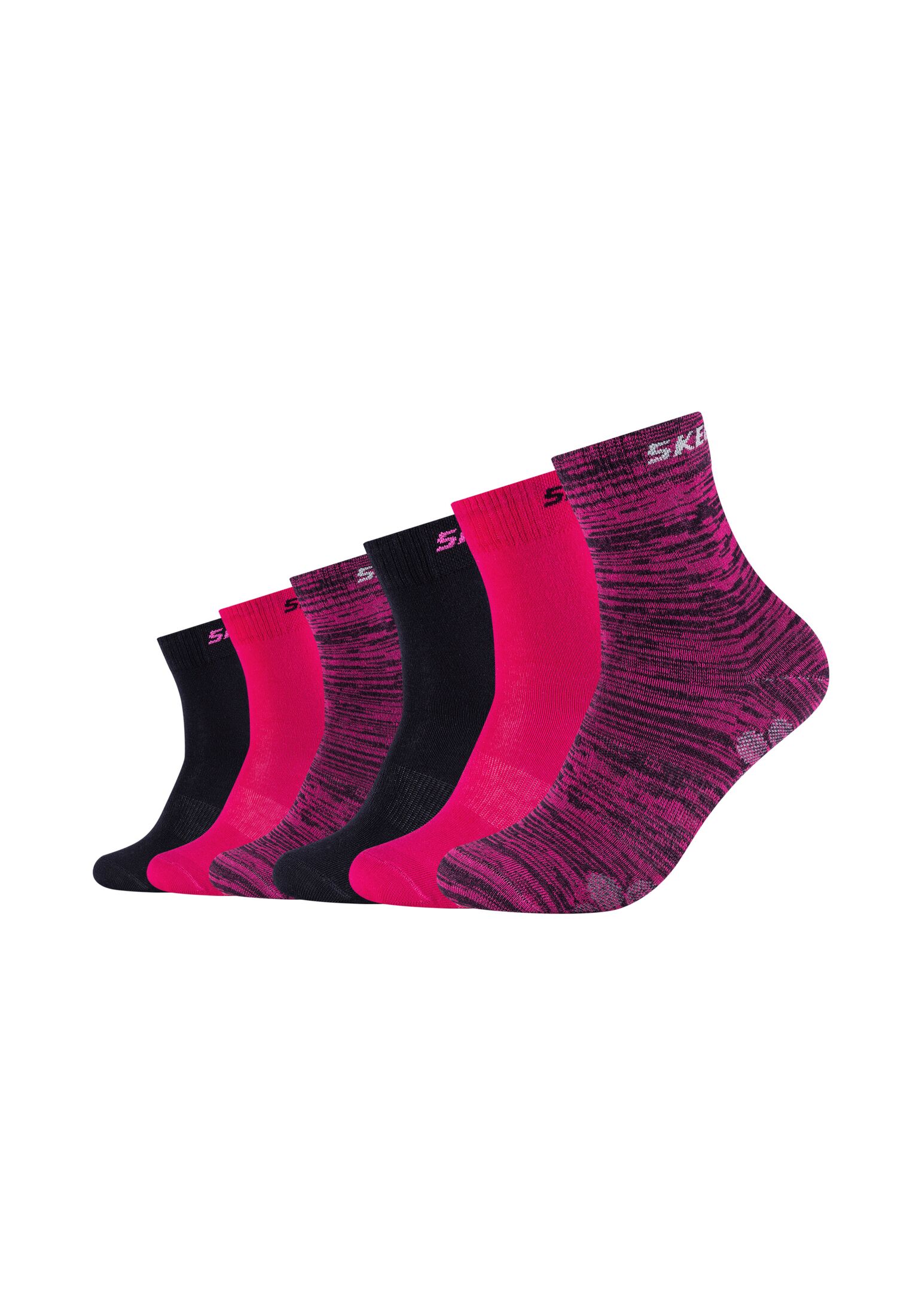 Носки Skechers 6 шт mesh ventilation, цвет pink glow mouliné носки skechers sneaker 6 шт mesh ventilation цвет pink glow mix