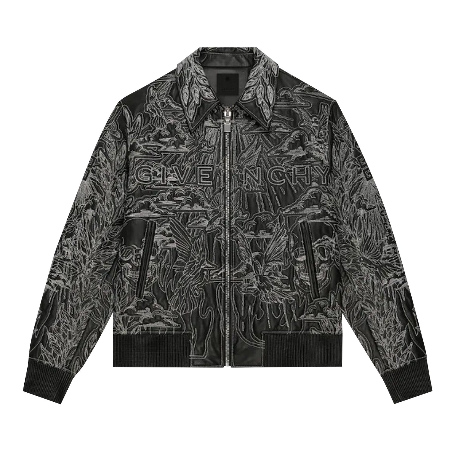 

Кожаные университетские брюки от Givenchy, цвет Черный/Серый