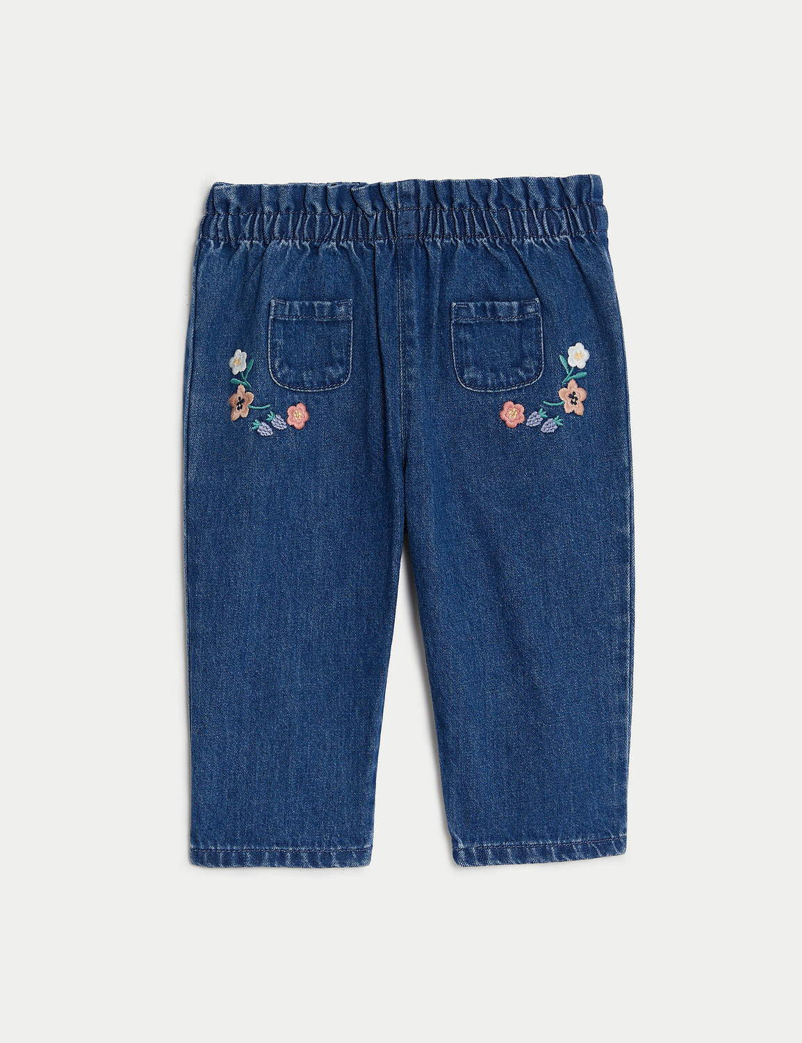 

Джинсы из чистого хлопка с цветочным принтом (0–3 года) Marks & Spencer