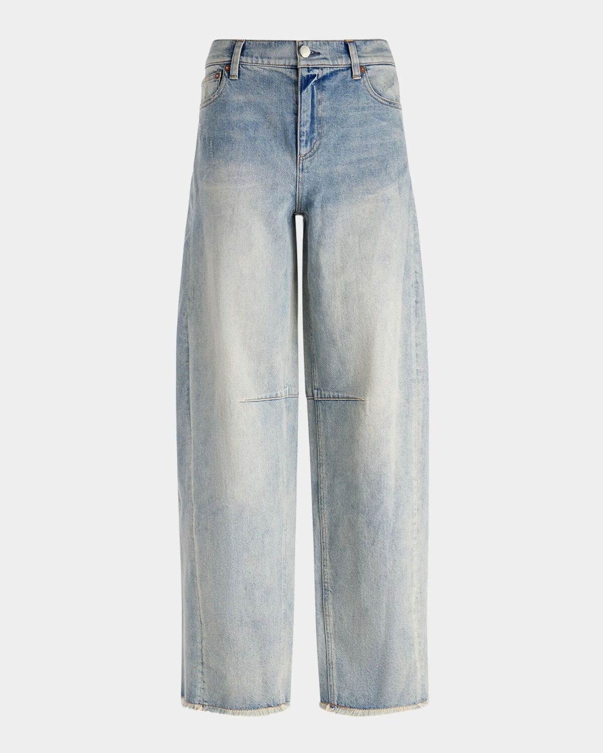 

Укороченные джинсы Driggs с объемными штанинами Alice + Olivia, цвет Sierra Light Blue