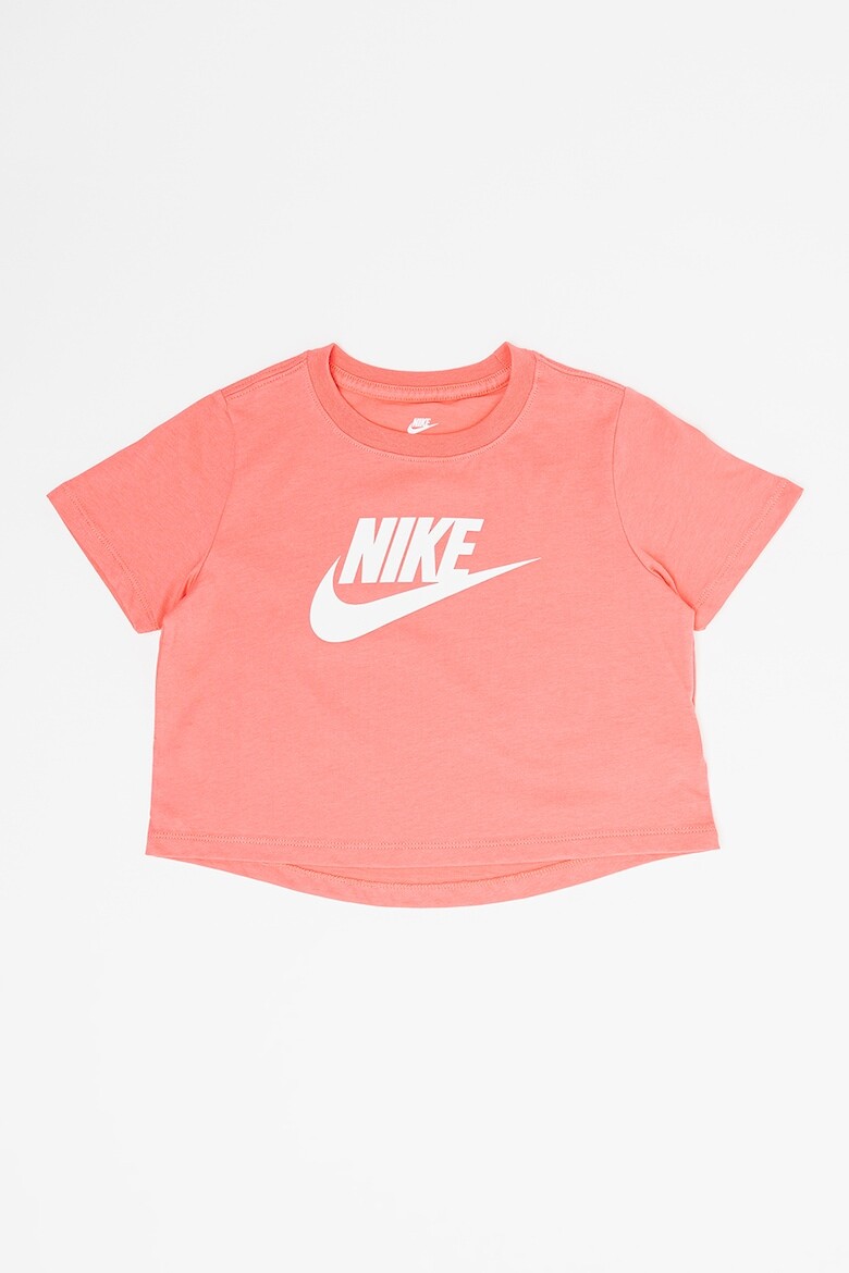 

Короткая хлопковая футболка с логотипом Nike, белый