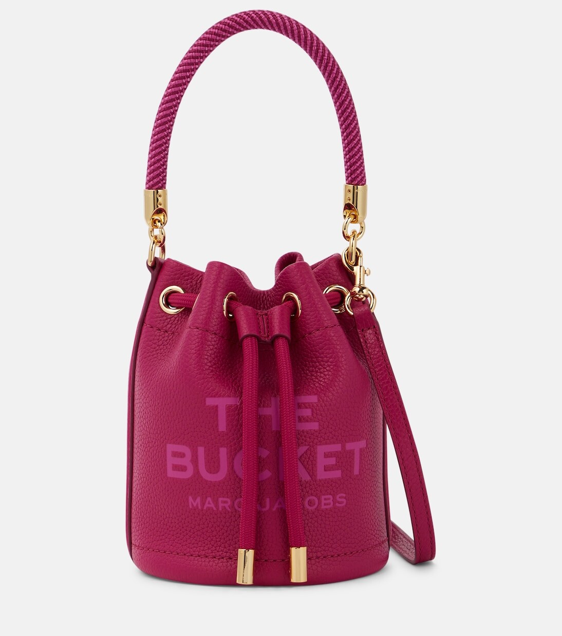 

Мини-кожаная сумка-ведро Marc Jacobs, розовый