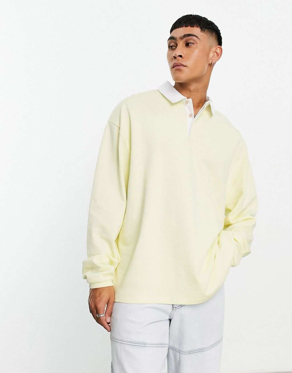

Желтая толстовка-поло в стиле регби ASOS DESIGN, Желтый