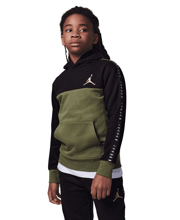 

Флисовый пуловер с капюшоном Big Boys Flight Sideline Jordan, зеленый