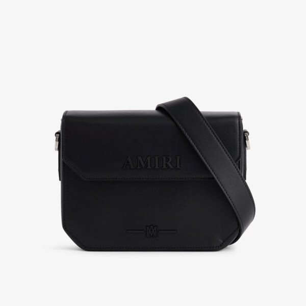

Кожаная сумка через плечо с логотипом Amiri, черный