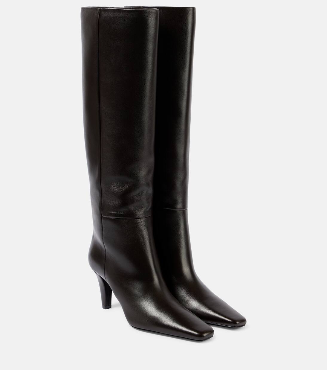 

Сапоги до колен из кожи Jill Saint Laurent, цвет dark chocolate