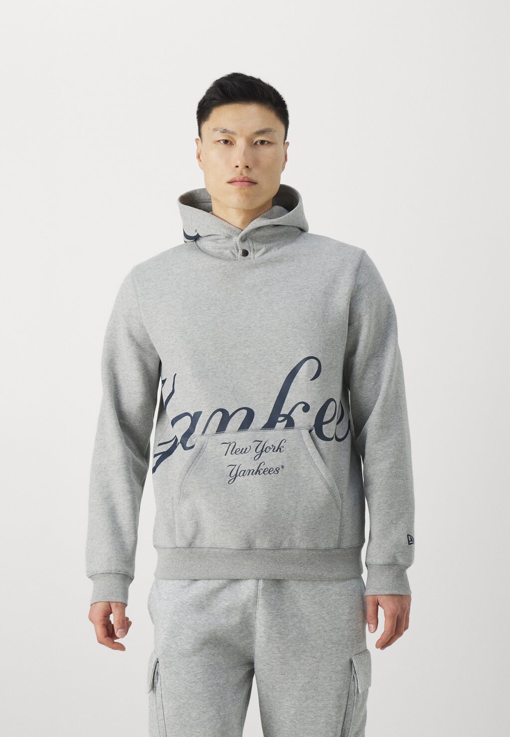 

Team Mlb New York Yankees Oversized Hoody New Era, цвет heather gray