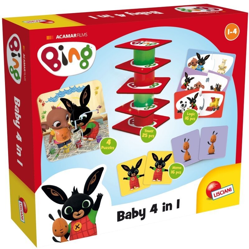 

Лишани, Развивающая игра для малышей 4W1.Bing Lisciani