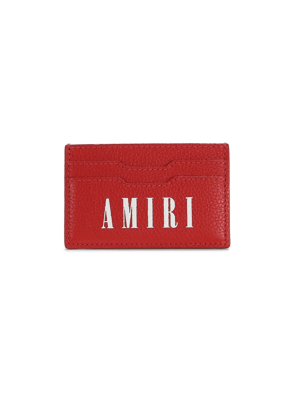 

Кожаная визитница с большим логотипом Amiri, красный