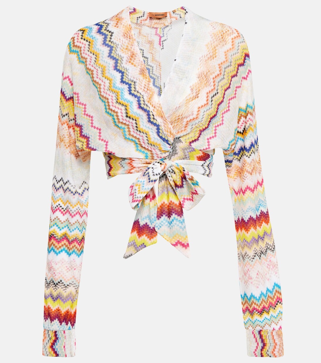 

Топ с запахом и V-образным вырезом Missoni, разноцветный