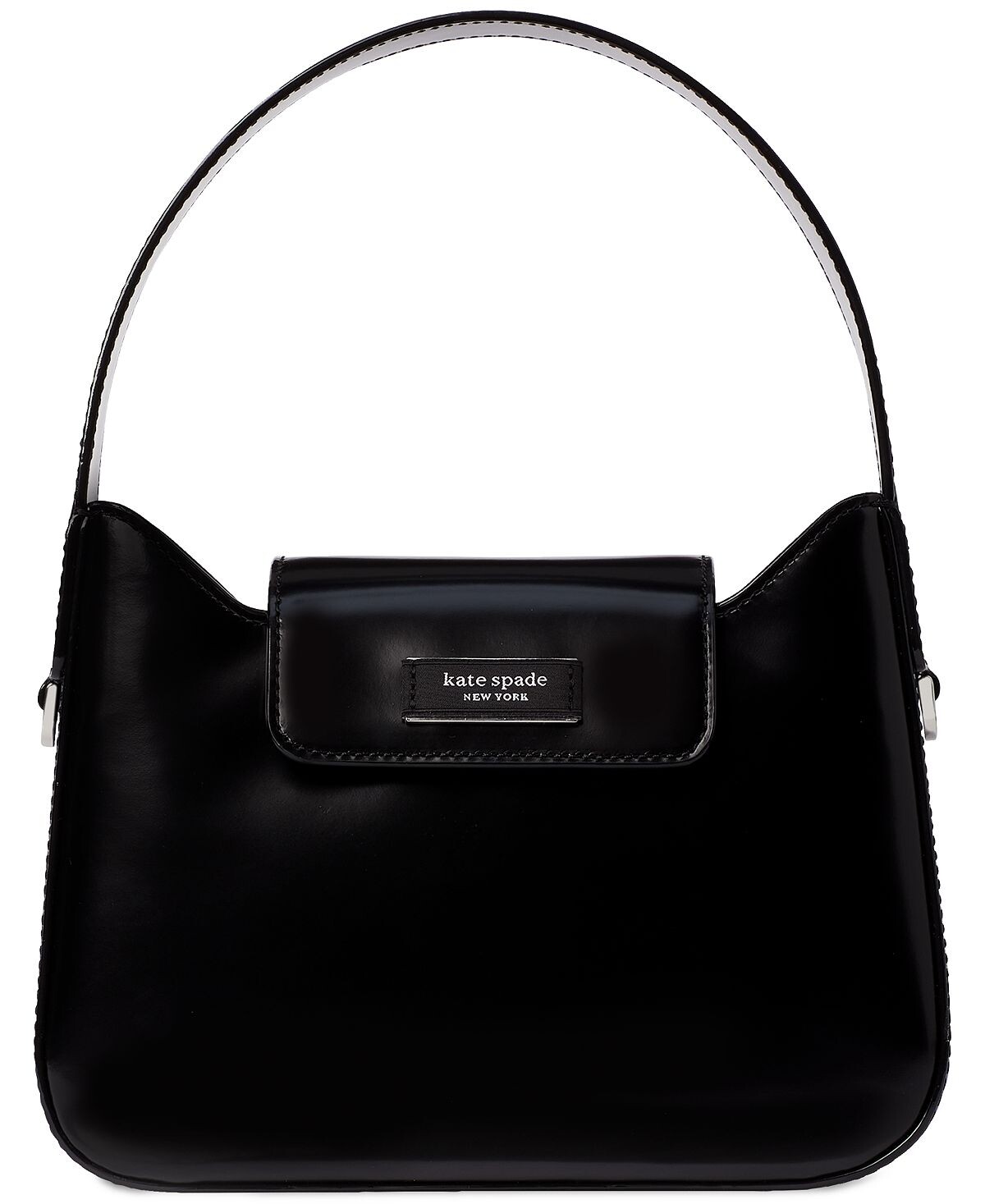 

Кожаная мини-сумка-хобо Sam Icon Spazzolato kate spade new york, черный
