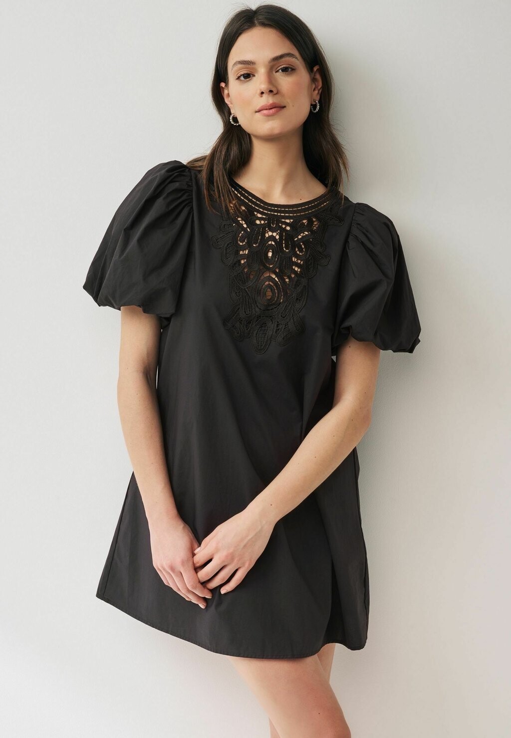 

Повседневное платье PUFF SLEEVE REGULAR FIT Next, черный