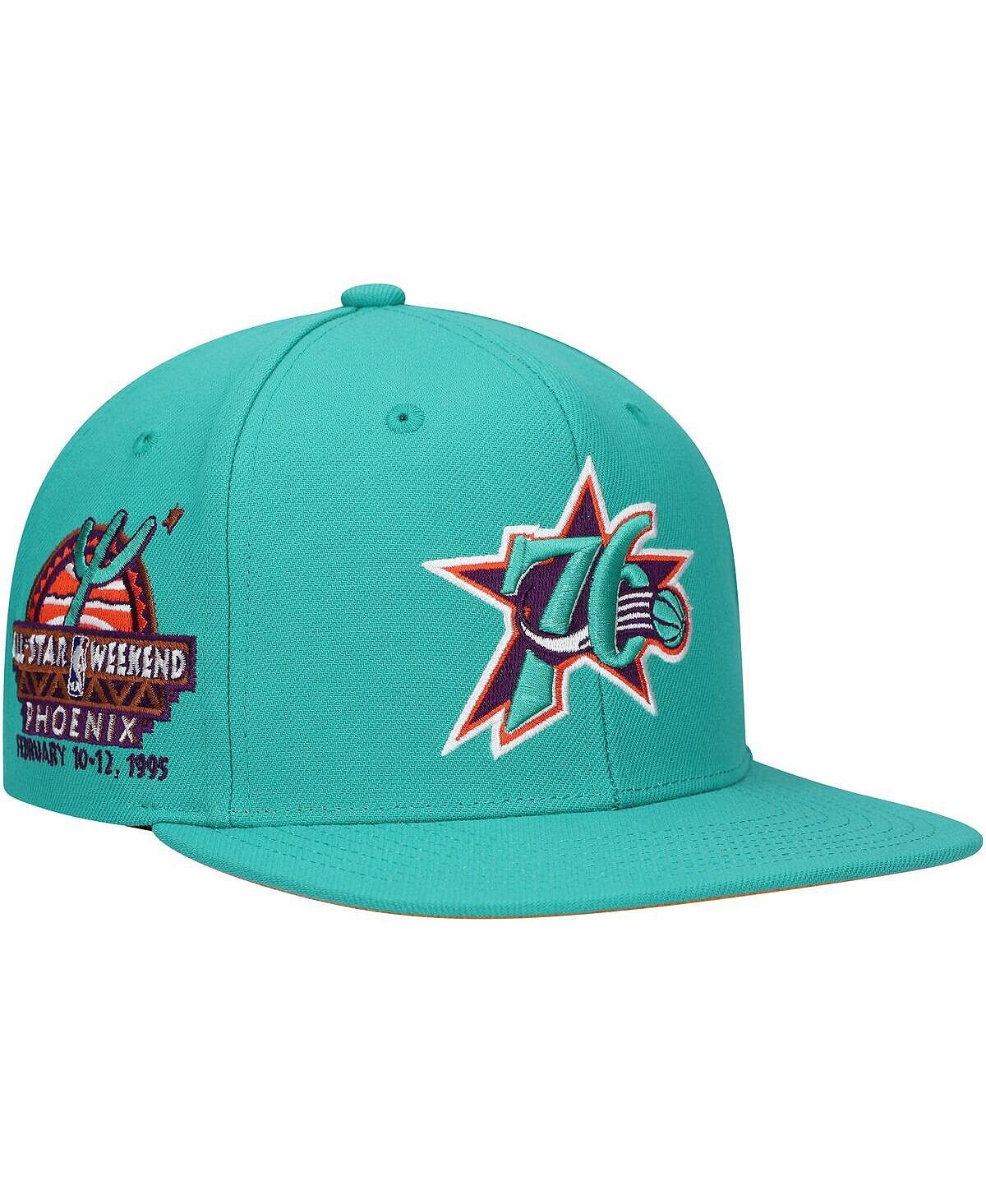 

Мужская бирюзовая кепка Philadelphia 76ers Hardwood Classics 1995 NBA All-Star Weekend Desert Snapback Mitchell & Ness
