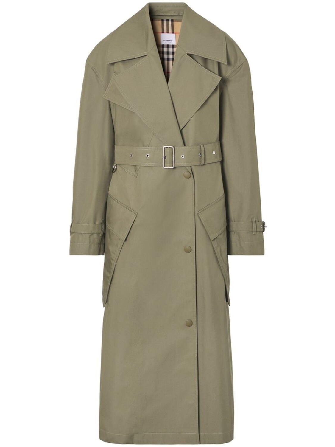 

Габардиновый тренч Laxton Burberry, зеленый