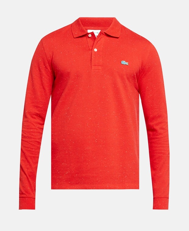 

Рубашка-поло с длинными рукавами Lacoste, красный