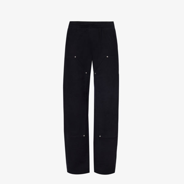 Широкие хлопковые брюки-карго свободного кроя carpenter Givenchy, черный