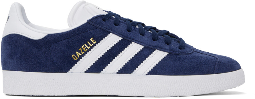 

Темно-синие кроссовки Gazelle Adidas Originals, цвет Collegiate navy/White/Gold metallic