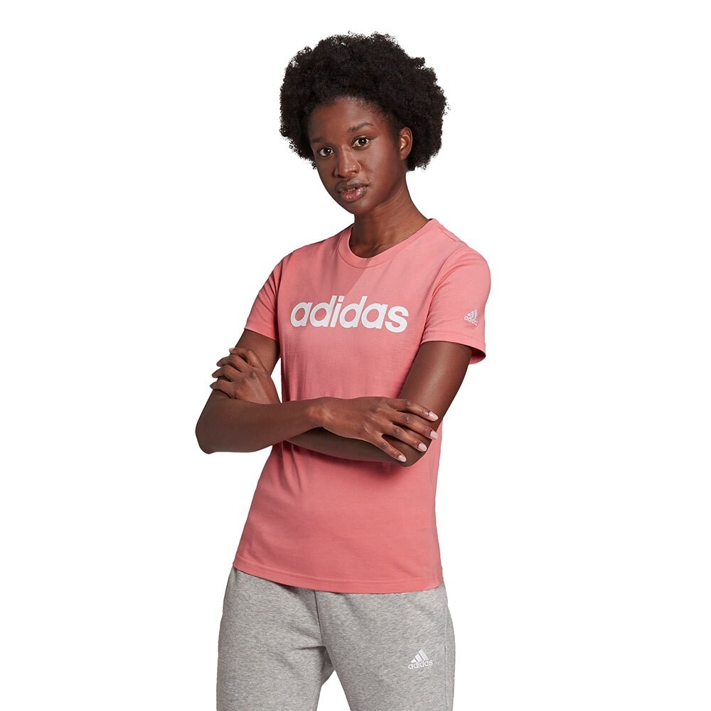 

Футболка adidas Sportswear Essentials Slim Logo, розовый
