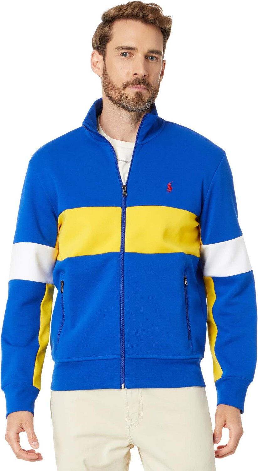

Куртка Double-Knit Track Jacket Polo Ralph Lauren, цвет Pacific Royal Multi