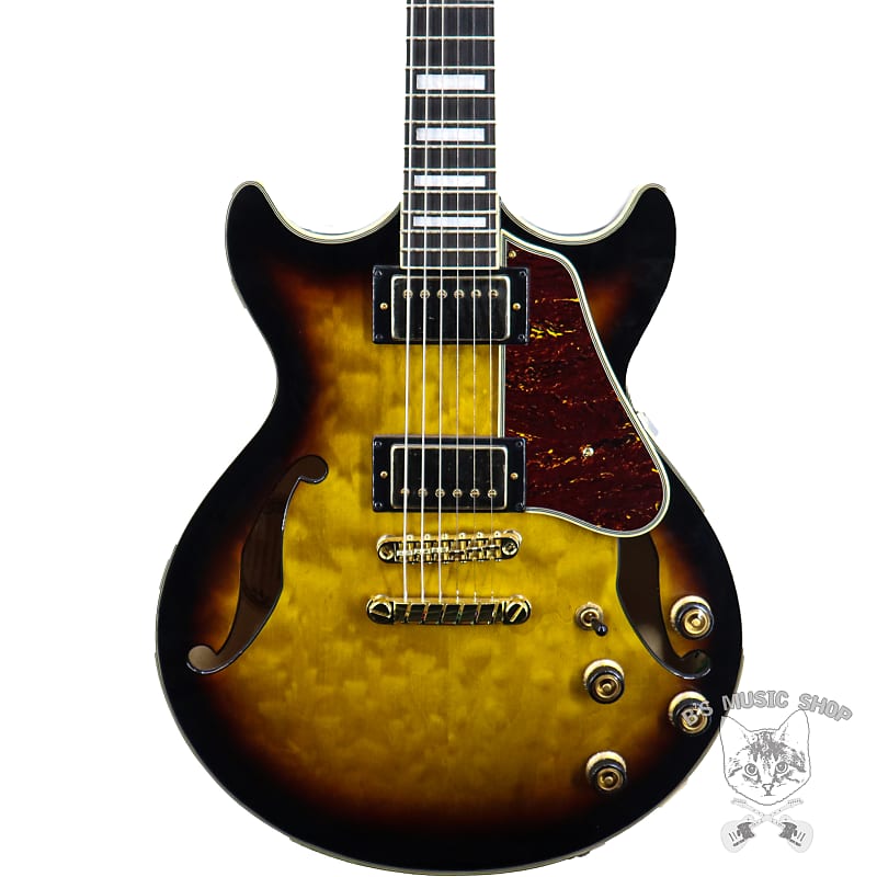 Электрогитара Ibanez Artcore Expressionist AM93QM Electric Guitar - Antique Yellow Sunburst
