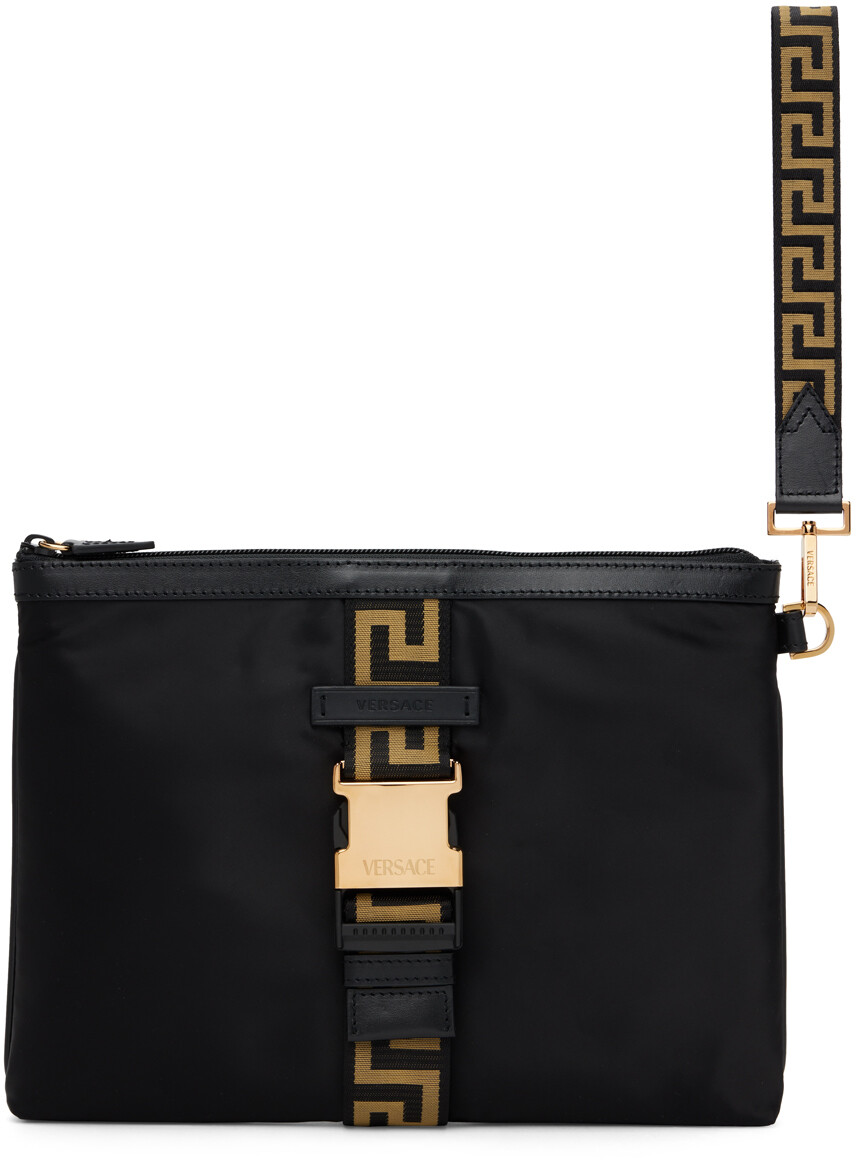 

Черный клатч Greca Versace