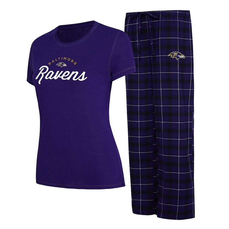 

Пижамный комплект Concepts Sport Baltimore Ravens, фиолетовый