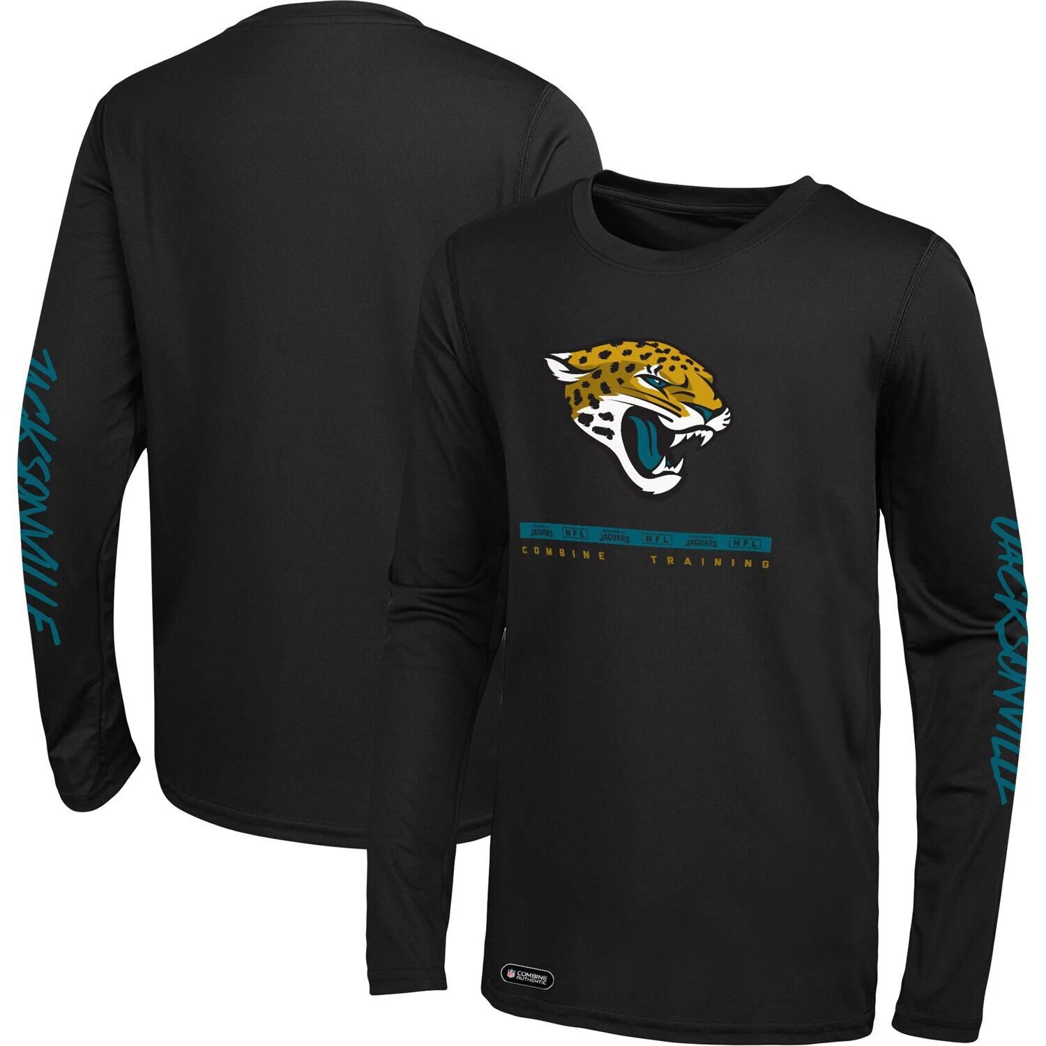 

Мужская черная футболка с длинным рукавом Jacksonville Jaguars Agility Outerstuff, Черный
