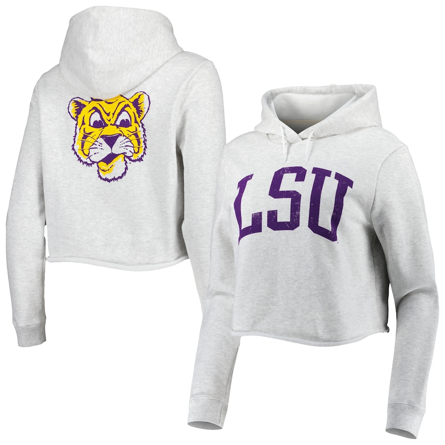 

Пуловер с капюшоном League Collegiate Wear Lsu Tigers, пепельный