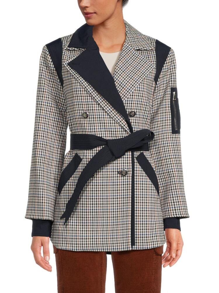 

Пальто в клетку Toral Dickey Veronica Beard, цвет Taupe Multi