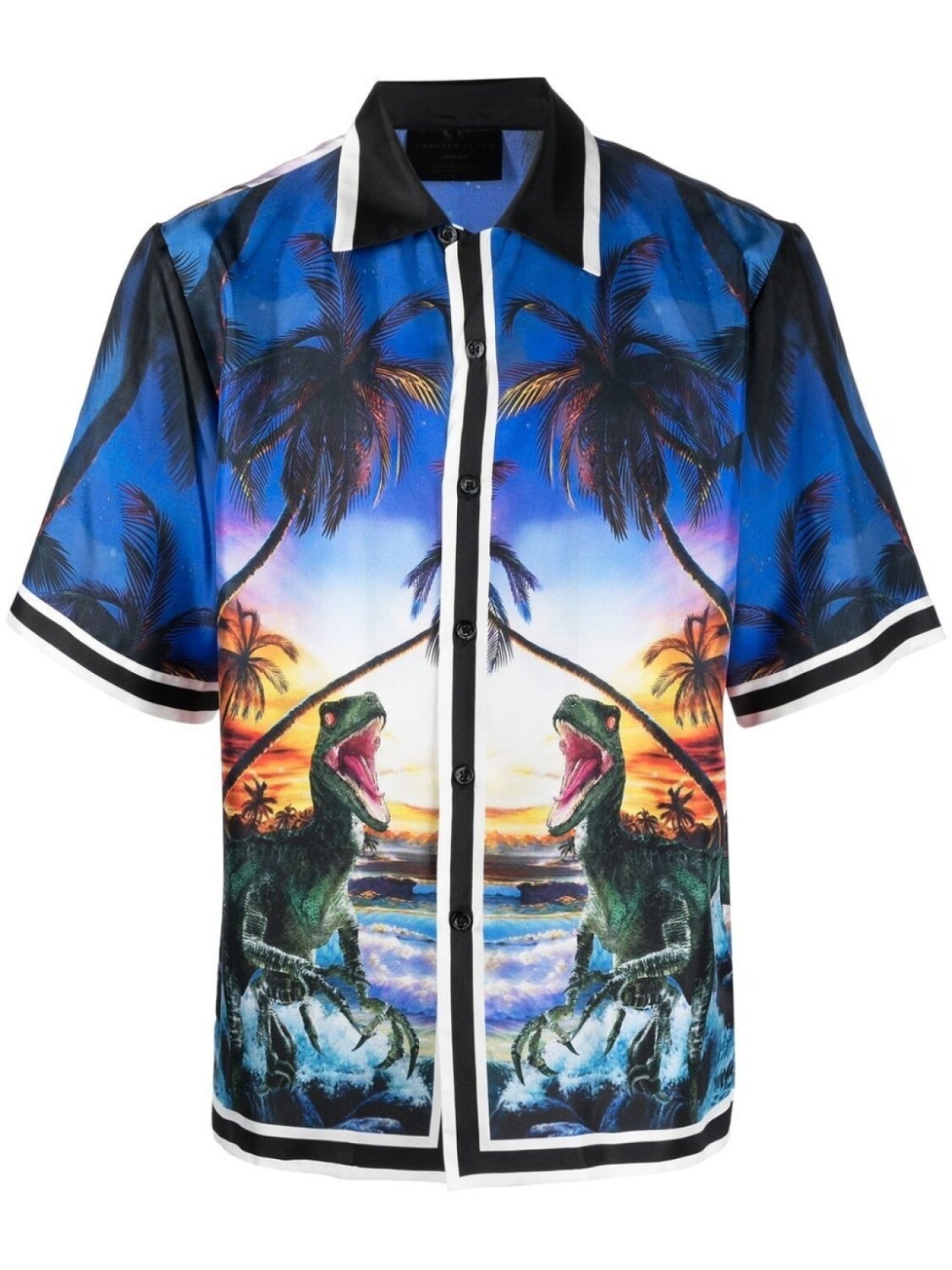 

Philipp Plein рубашка Bowling SS Hawaii, черный
