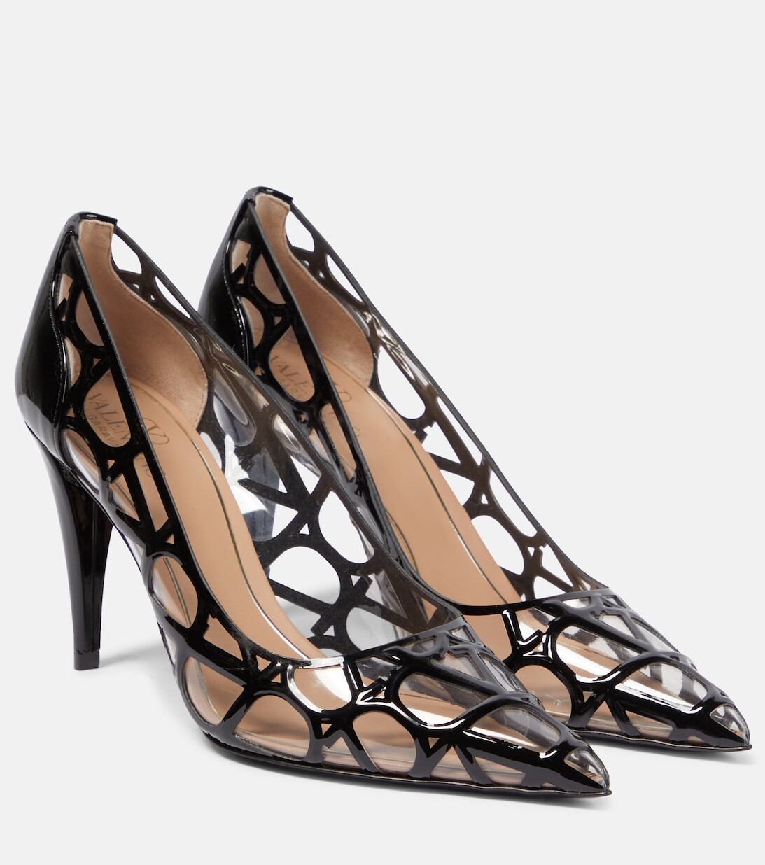 

Туфли-лодочки Toile Iconographe из ПВХ Valentino Garavani, черный