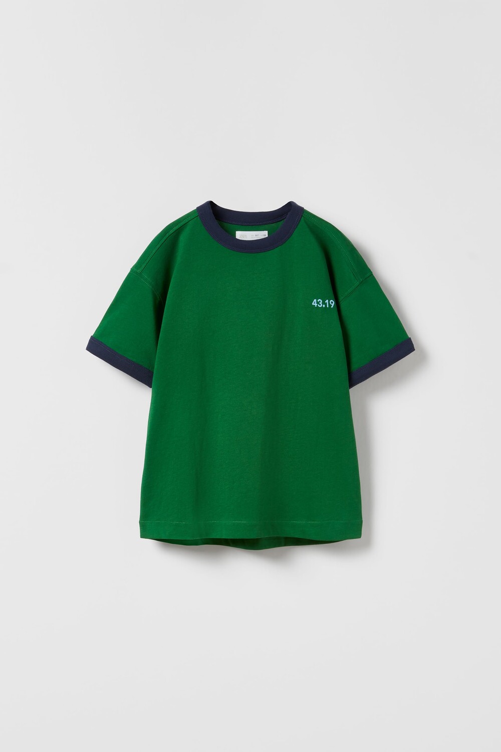 

Футболка контрастных цветов Zara, зеленый